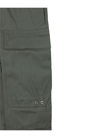 Pantaloncini cargo in cotone verde RICK OWENS | RU01F2389TE35